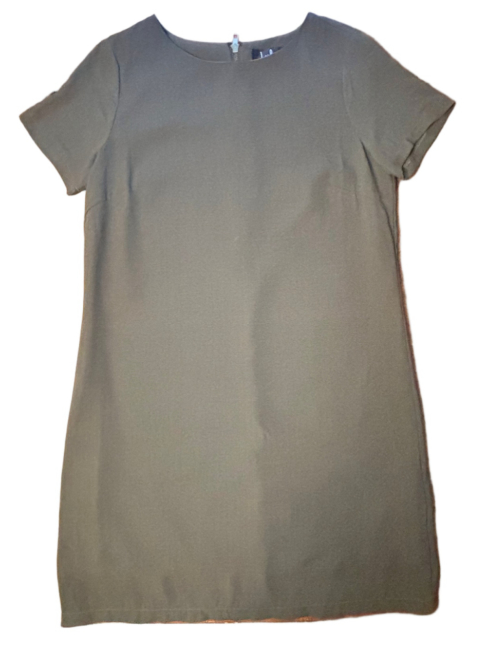 Lulus Shift and Shout Olive Green Shift Mini Dress Short Sleeve S